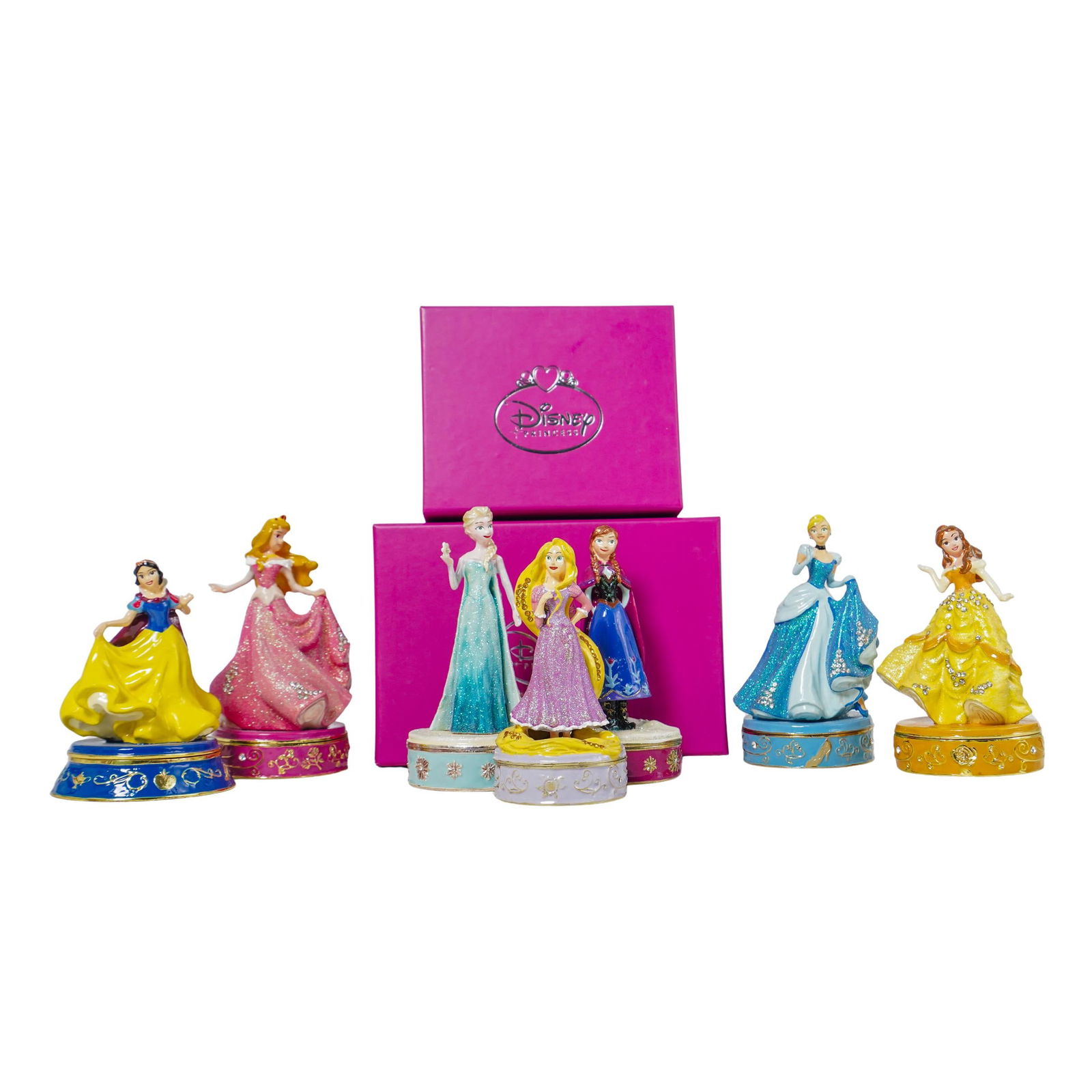 (7 pcs) Disney Princess Enameled Trinket Boxes (1 of 7)