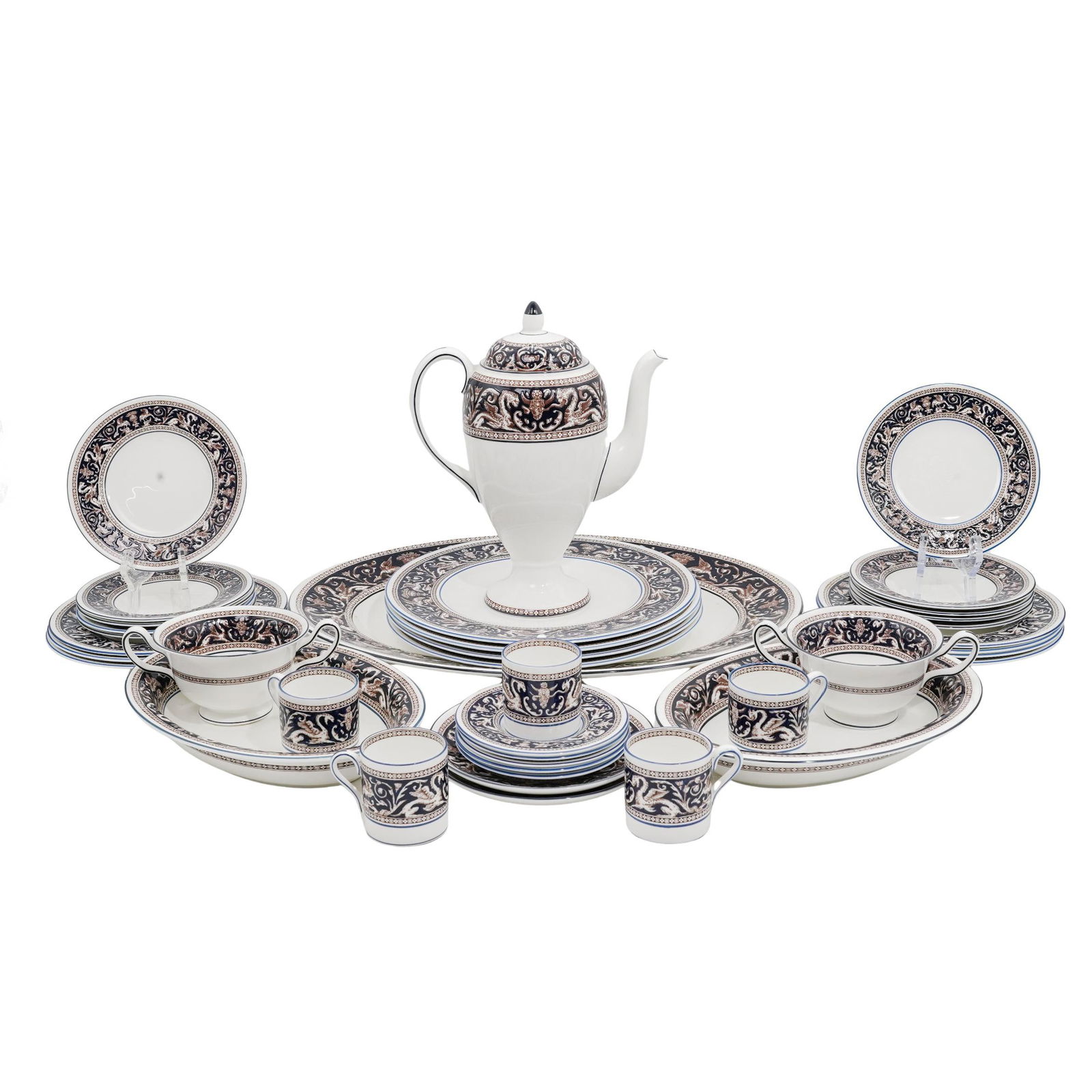 (39 Pc) Wedgwood Florentine Porcelain Partial Dinnerware Set (1 of 16)