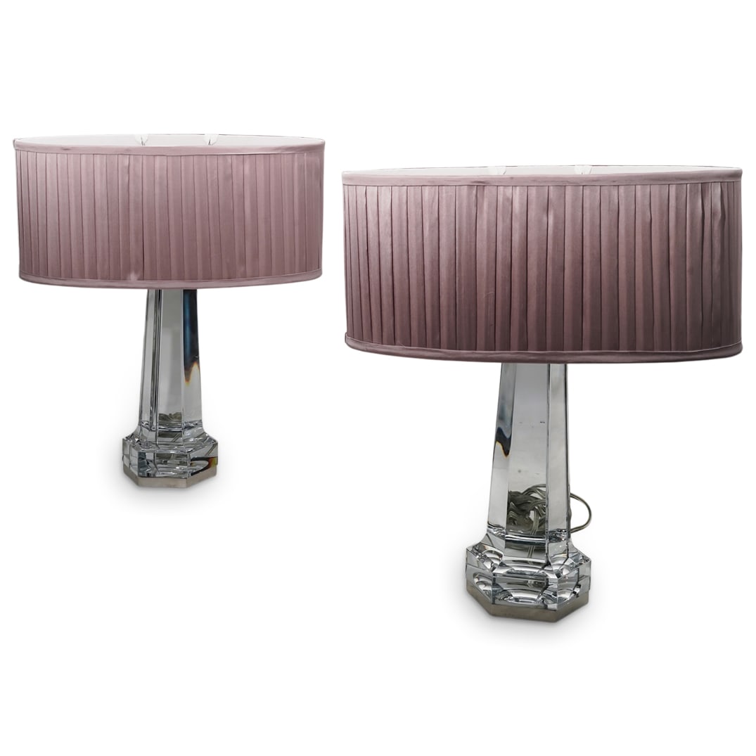 Pair of Baccarat "Krysta" French Crystal Table Lamps (1 of 10)