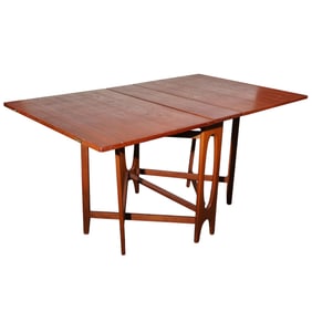 MCM Norwegian Oak Two-Leaf Folding Table
