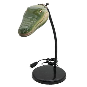 Style of George Kovacs (est. 1954, American) Ceramic Alligator Head Lamp