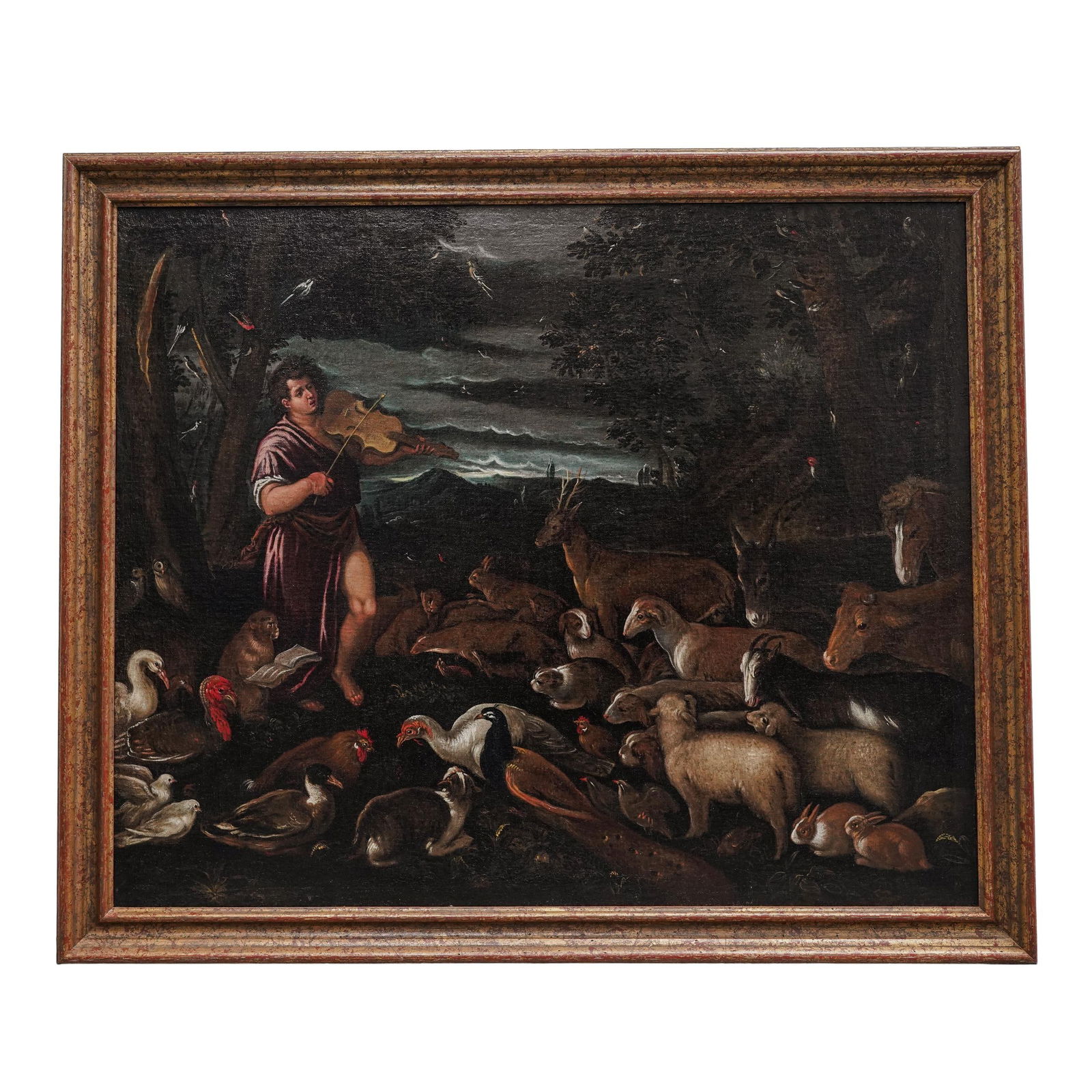 Ex-Christies Circle of Jacopo Bassano (16th Cent., Italy) "Orpheus" Oil on Canvas (1 of 8)