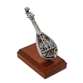 Dabbah Judaica Sterling Silver Mandolin Besamim Spice Box