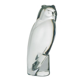 Limited Edition Baccarat Crystal Owl Sculpture by Robert Rigot