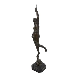 After Giambologna (17th-18th cent) Bronze Statuette of Fortuna & Aeolus