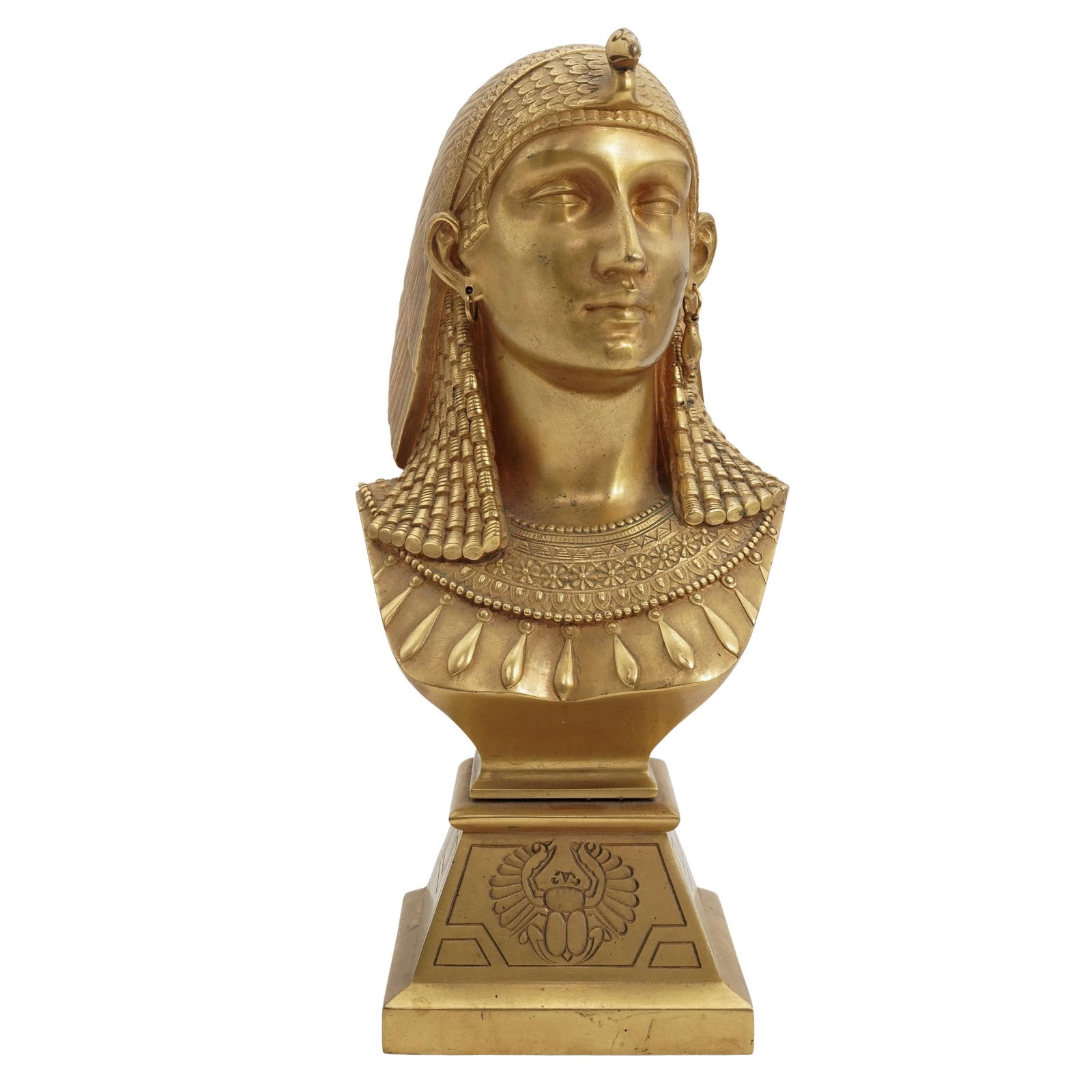 Paul Gagne (19th cent., French) Gilt Bronze Cleopatra Bust (1 of 6)