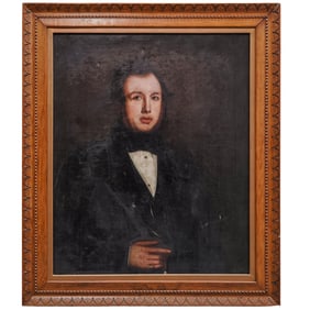 Manner of Edward Opie (1810-1894, British) Antique Oil on Canvas Portrait