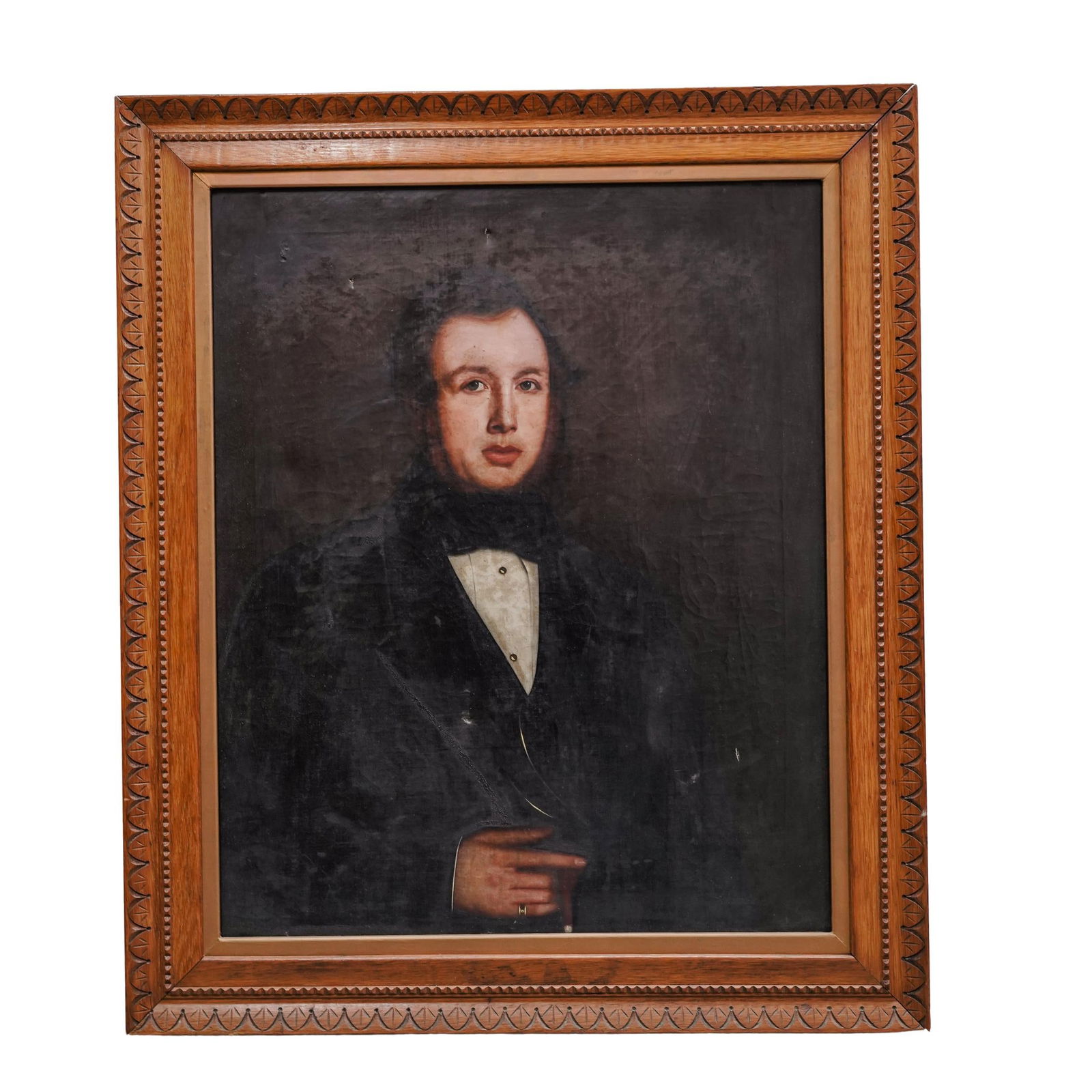 Manner of Edward Opie (1810-1894, British) Antique Oil on Canvas Portrait: Manner of Edward Opie (1810-1894, British) Antique Oil on Canvas Portrait19th century, UKAn antique oil on canvas portrait in the manner of design by British artist Edward Opie (b. 1810 d. 1894). Deco