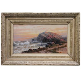 Manner of Alfred T Bricher (1837-1908, American) Seascape Oil on Canvas