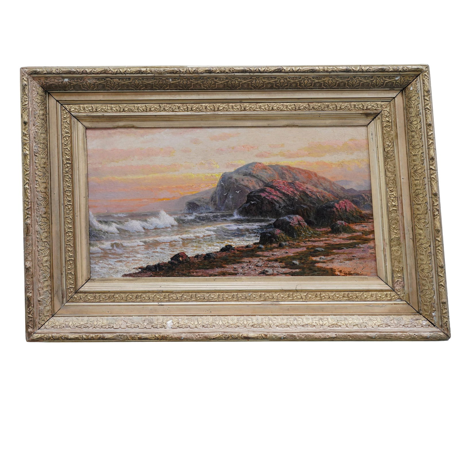 Manner of Alfred T Bricher (1837-1908, American) Seascape Oil on Canvas (1 of 5)