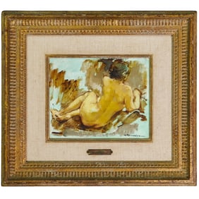 Maryse Ducaire (1911-1992, French) Impressionist Female Nude Oil on Canvas
