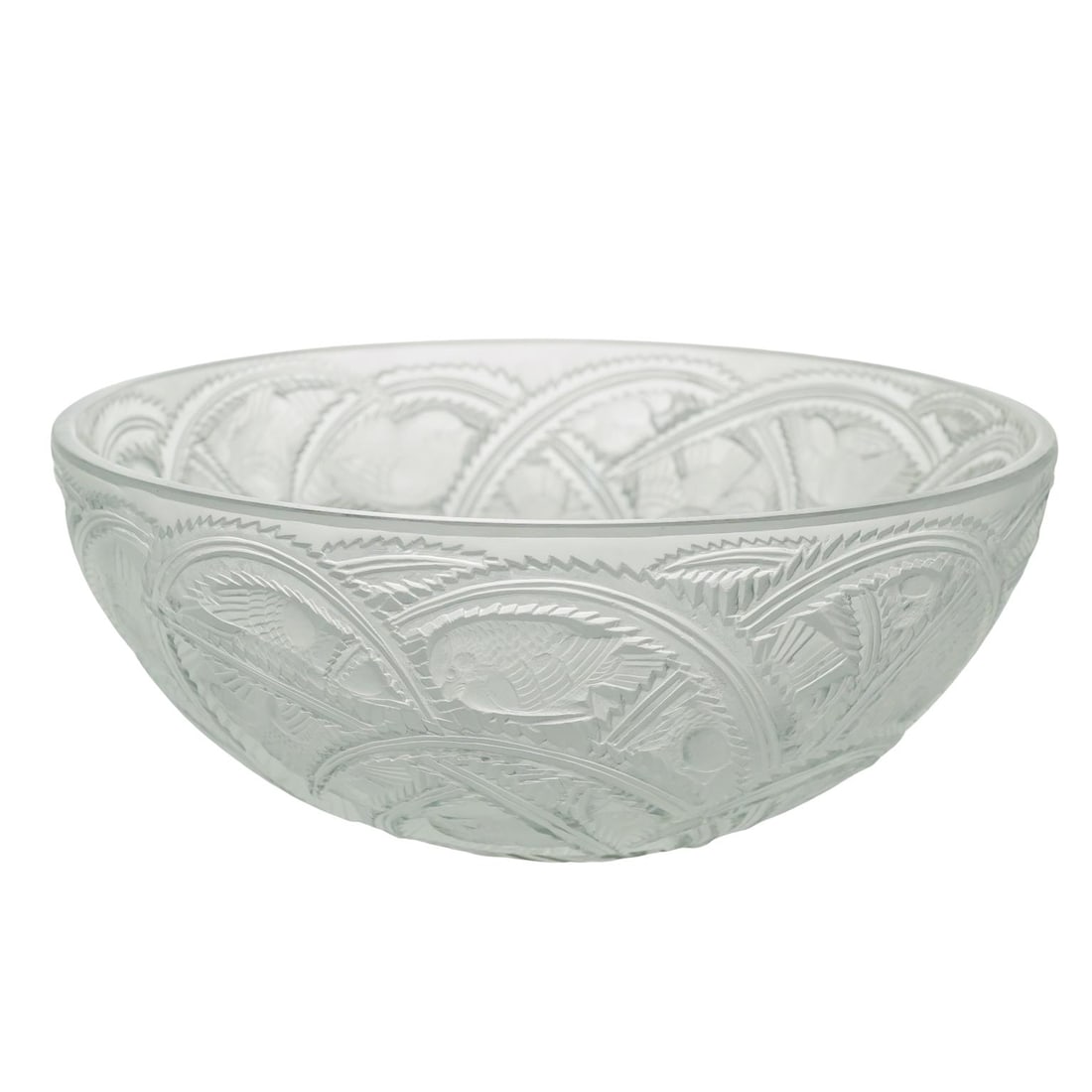 Lalique Crystal 'Pinson' 9" Round Serving Bowl (1 of 7)