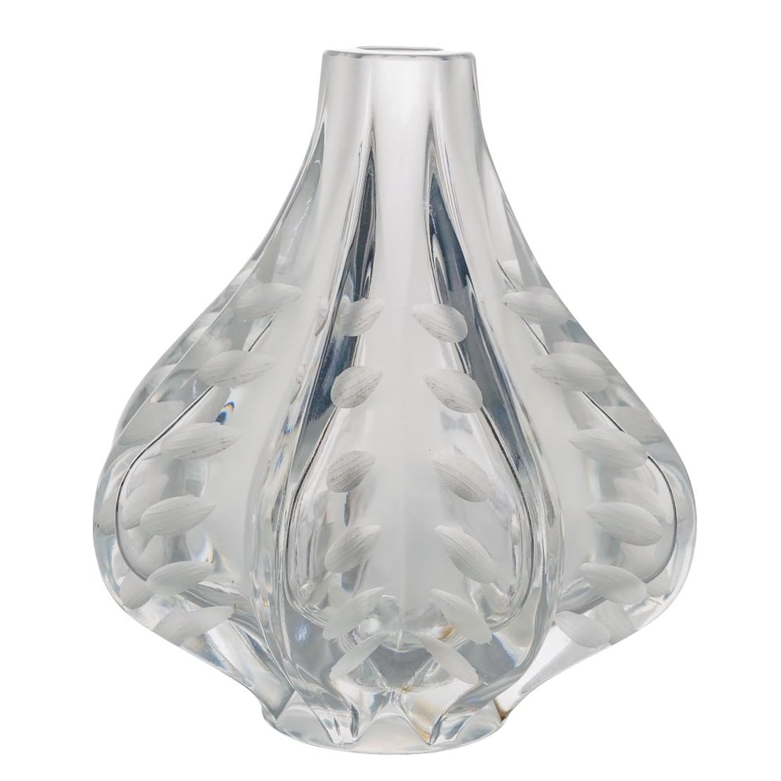Lalique "Claude" Frosted Crystal Flower Vase (1 of 5)