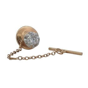 Halm & Hahn Co. 14k Gold and Diamond Tie Pin