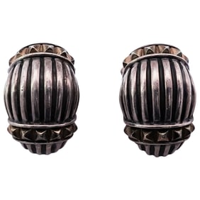 Caviar 18k Gold and Sterling Silver Earrings