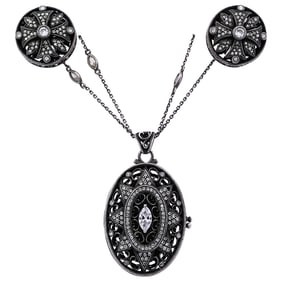 (3 Pc) Nadri Silver Jewelry Set