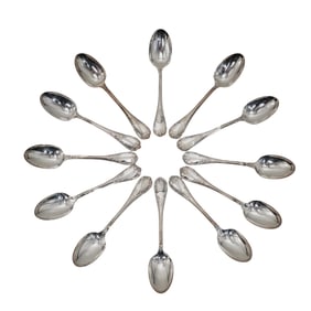 (12 Pc) Christofle "Marly" Pattern Table Spoons