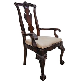 Dark Wooden Chippendale Armchair