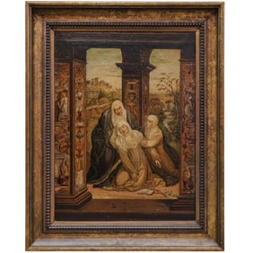After II Sodoma (1477-1549, Italian) "Ecstasy of St. Catherine" Signed Oil