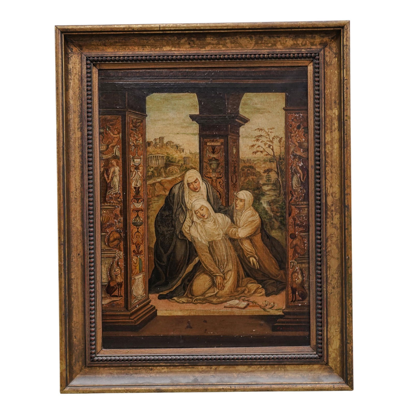 After II Sodoma (1477-1549, Italian) "Ecstasy of St. Catherine" Signed Oil (1 of 5)