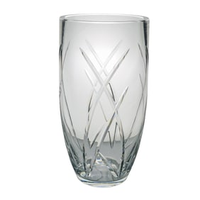 Monumental Waterford John Rocha 10" Straight Signature Crystal Vase