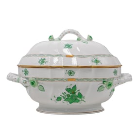 Herend "Chinese Green Bouquet" Oval Tureen & Lid