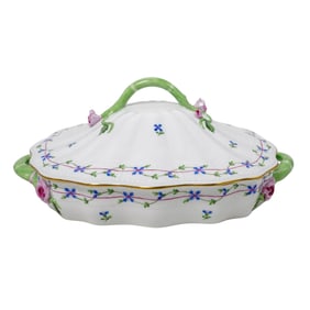 Herend Blue Garland Covered Serving Dish