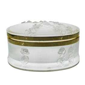 Lalique Crystal "Coppelia" Box W/ Hinged Lid