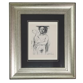 Pablo Picasso (Spanish, 1881-1973) Man & Goat Plate 3, Signed Lithograph