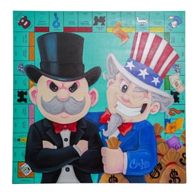 Signed "CeeLo" Monopoly Pop Art on Canvas