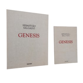 (2 Pc) Sebastiao Salgado 'Genesis' Signed Photo & Catalogue by Taschen