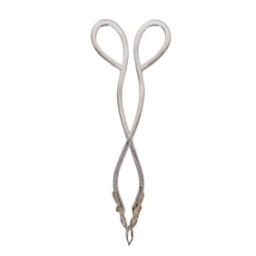 Italian Sterling Silver Leaf Dining Tongs