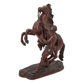 After Guillaume Coustou (French, 1677-1746) "Marly Horses" Bronze Sculpture