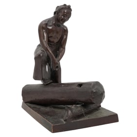 Kinichiro Ishikawa (Japanese, 1871-1945) Bronze Figural Sculpture