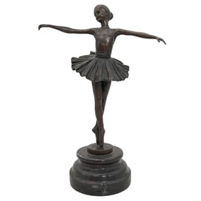 Signed Miguel Fernando Lopez (b. 1955, Portugal) Bronze Ballerina