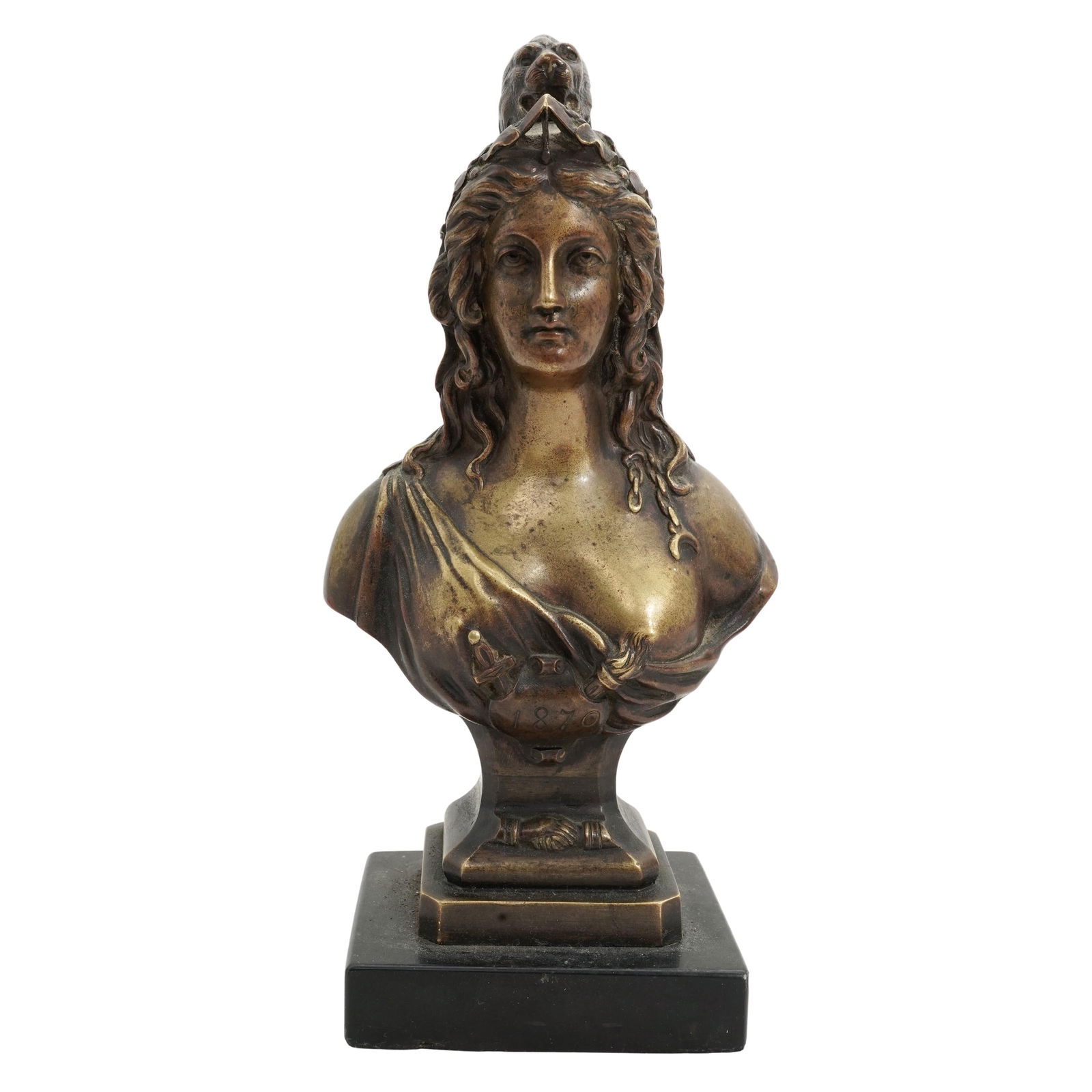 Gilt Bronze Bust of Marianne (1 of 4)