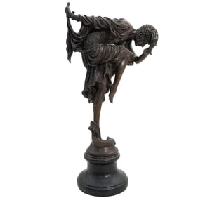 Signed After Claire JR Colinet (1880-1950, Brussels) Dancer Bronze