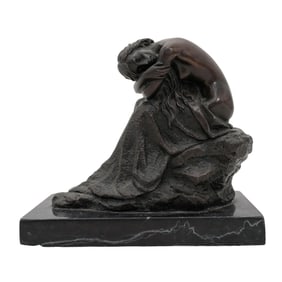 Miguel F Lopez "Milo" (Portuguese, b. 1955) Seated Female Bronze Sculpture