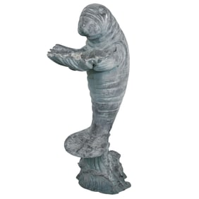 Bronze Manatee Butler Statue