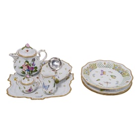(9 pcs) Signed Anna Weatherley Porcelain Tea and Tableware Set