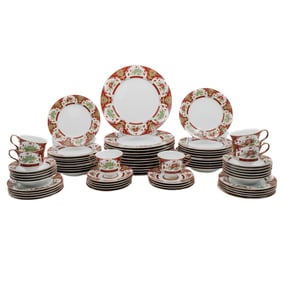 (69 Pc) Sango Porcelain "Kyoto" Dinnerware Set