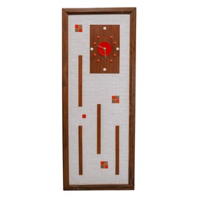 Att. Penthouse Art Creations Mid Century Modern Clock Mosaic