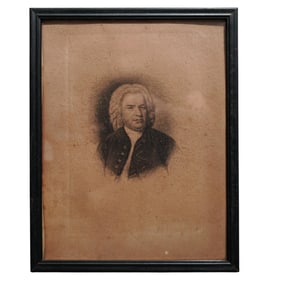 Etching of Johann Sebastian Bach by Samuel Hollyer (1825-1919, English)