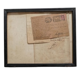 Collection of 3 Historical Documents, Framed