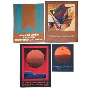 (4 pcs) Assorted Bristol Paper Event Showcase Posters