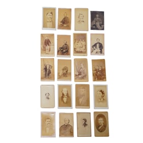 (20 Pc) Antique Late 19th Cent. Collection Of CDV Photographs
