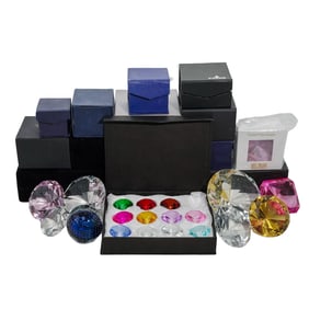 (23 Pc) Grouping of Rosenthal & Other Crystal Glass Paperweights