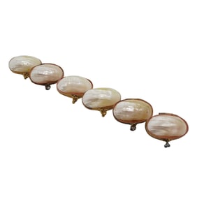 (6 Pc) Natural Mother Of Pearl Trinket Boxes
