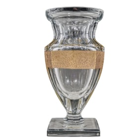 Antique Moser Bohemian 24K Gilded Cleopatra Series Crystal Vase