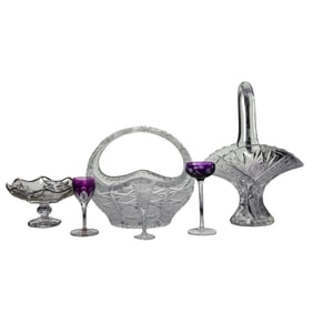 (7 Pc) Decorative Art Glass and Crystal Lot
